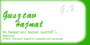 gusztav hajnal business card